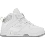 Albishoes Unisex Kız Erkek Çocuk Boğazlı Basket Cırtlı 4 Mevsim Kışlık Çocuk Anatomik Spor Ayakkabı (Beyaz)
