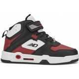 Albishoes Unisex Kız Erkek Çocuk Boğazlı Basket Cırtlı 4 Mevsim Kışlık Çocuk Anatomik Spor Ayakkabı - Siyah - Kırmızı