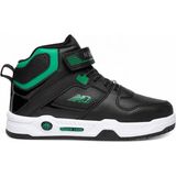 Albishoes Unisex Kız Erkek Çocuk Boğazlı Basket Cırtlı 4 Mevsim Kışlık Çocuk Anatomik Spor Ayakkabı - Siyah - Yeşil