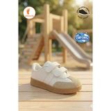 Albishoes Unisex Kız - Erkek Çocuk Cırt Cırtlı Günlük Okul Çocuk Sneaker Ayakkabı Spor Ayakkabı - Beyaz