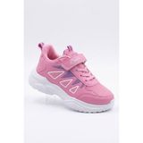 Albishoes Unisex Kız Erkek Çocuk Cırtlı Kışlık Mevsimlik Rahat Sneaker Günlük Okul Spor Ayakkabı - Pembe