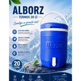 Alborz Plastik Su Termosu Musluklu Taşınabilir Su Bidonu Piknik Kamp Bahçe Kullanımı - 20 lt