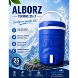 Alborz Plastik Su Termosu Musluklu Taşınabilir Su Bidonu Piknik Kamp Bahçe Kullanımı - 25 lt