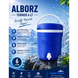 Alborz Plastik Su Termosu Musluklu Taşınabilir Su Bidonu Piknik Kamp Bahçe Kullanımı - 6 lt