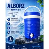 Alborz Plastik Su Termosu Musluklu Taşınabilir Su Bidonu Piknik Kamp Bahçe Kullanımı - 8 lt