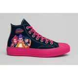 Alc Desing Kpop 3 Smilegirls Baskılı Pembe Taban Rahat Kalıp Kız Çocuk Spor Ayakkabı ve Sneakers - Siyah