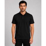 Alc İş Elbiseleri Polo Yaka Lakost 30/1 Kısa Kol Tişört - Siyah - 2XL