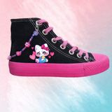 ALCdesing Baskılı Kız Çocuk Spor Ayakkabı ve Sneakers - Siyah