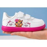 ALCdesing Çiçekli Cute Sincapcıık Baskılı Kız Çocuk Spor Ayakkabı ve Sneakers - 01U-Beyaz