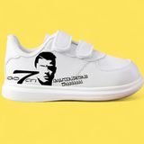 ALCdesing Sııuuuuuu Goaall7 Baskılı Erkek Çocuk Spor Ayakkabı ve Sneakers - Kırık Beyaz - Beyaz