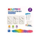 Alçı Kalıbı Eğitici Boyama Seti - El Sanatları Ve Beceri Oyunu 3 Adet Alçı Kalıp, Fırça, 6Lı Boya, 1 Paket Alçı ( Kalıplar Stok Durumun