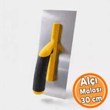 Alçı Malası Plastik Saplı Yay Çeliği Malzeme 30 Cm Düz Alçı Malası Derz Sıva Yüzey Düzleştirme Fugas Malası