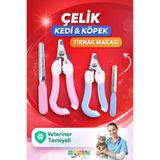ALÇİN Çelik Uçlu Kedi Köpek Tırnak Makası ve Törpü Seti Evcil Hayvan Bakımında Güvenli ve Pratik