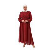 ALÇİN KADIN GENÇ TESETTÜR ELBİSE Bordo 48