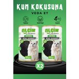 Alçin Kedi Kumu Koku Giderici 420 Gr Kokonat Bazlı Doğal Karbon 2 Adet.