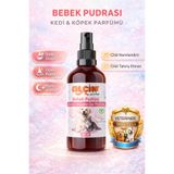 ALÇİN Kedi Ve Köpek Parfümü Bebek Pudrası Kokulu 100 Ml. Cam Şişe