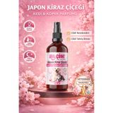 ALÇİN Kedi Ve Köpek Parfümü Japon Kiraz Çiçeği Kokulu 100 ml Cam Şişe