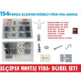 Alçıpan Dübel- Vida Seti 154 Parça -Montaj Seti