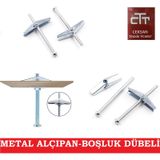 Alçıpan Dübeli Metal 8 ADET Boşluk Dübeli Paraşüt Dübel
