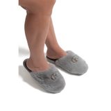 Alda Kadın Peluş Ev Terliği Gri 36/40