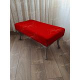 AldaGelsin 120 cm Düz Ayak Ucu Kapı Önü Antre Bench Puf - Kırmızı