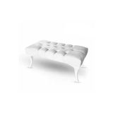 Aldagelsin 120 Cm Kapitoneli Ayak Ucu Kapı Önü Antre Bench Puf Beyaz 1