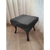 AldaGelsin 45 x 45 Düz Kapı Önü Ayak Ucu Puf Makyaj Pufu - 45 cm - Antrasit
