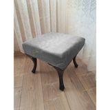 AldaGelsin 45 x 45 Düz Kapı Önü Ayak Ucu Puf Makyaj Pufu - 45 cm - Gri