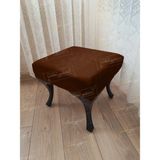 AldaGelsin 45 x 45 Düz Kapı Önü Ayak Ucu Puf Makyaj Pufu - 45 cm - Kahve