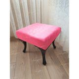 AldaGelsin 45 x 45 Düz Kapı Önü Ayak Ucu Puf Makyaj Pufu - 45 cm - Pembe
