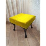 AldaGelsin 45 x 45 Düz Kapı Önü Ayak Ucu Puf Makyaj Pufu - 45 cm - Sarı