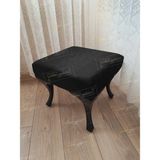 AldaGelsin 45 x 45 Düz Kapı Önü Ayak Ucu Puf Makyaj Pufu - 45 cm - Siyah