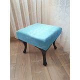 AldaGelsin 45 x 45 Düz Kapı Önü Ayak Ucu Puf Makyaj Pufu - 45 cm - Turkuaz