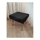 Aldagelsin Ayak Ucu Kapı Önü Antre Düz Bench Puf Gold Ayak Siyah 45 X 45