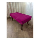 Aldagelsin Ayak Ucu Kapı Önü Antre Düz Bench Puf Orta Sehpa Ceviz Ayak (90*45) Mor 90 X 45
