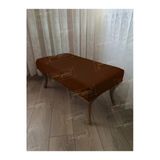 Aldagelsin Ayak Ucu Kapı Önü Antre Düz Bench Puf Orta Sehpa Gold Ayak (100*45) Kahve 100 X 40
