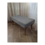 Aldagelsin Ayak Ucu Kapı Önü Antre Düz Bench Puf Orta Sehpa Gold Ayak (120*45) Gri 120 X 45