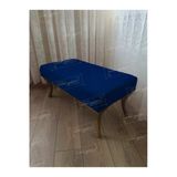Aldagelsin Ayak Ucu Kapı Önü Antre Düz Bench Puf Orta Sehpa Gold Ayak (90*45) Lacivert 90 X 45