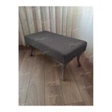 aldagelsin Ayak Ucu Kapı Önü Antre Düz Bench Puf Orta Sehpa Gümüş Ayak 110 cm Antrasit Gri 110 x 42