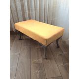 aldagelsin Ayak Ucu Kapı Önü Antre Düz Bench Puf Orta Sehpa Gümüş Ayak 110 cm Vizon 110 x 42