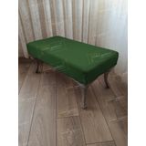 aldagelsin Ayak Ucu Kapı Önü Antre Düz Bench Puf Orta Sehpa Gümüş Ayak 110 cm Yeşil 110 x 42