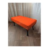 Aldagelsin Ayak Ucu Kapı Önü Antre Düz Bench Puf Orta Sehpa Siyah Ayak (120*45) Turuncu 120 X 45