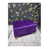 Aldagelsin Çizgi Sandıklı Puf Bench 70 Cm Özel Renk Ayak Lila 44 X 70