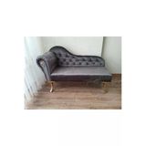 Aldagelsin Dekoratif Bihter Koltuk Josefin Puf 110 Cm Gold Ayak Antrasit 110 X 49