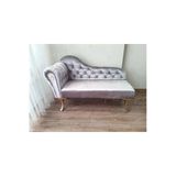 Aldagelsin Dekoratif Bihter Koltuk Josefin Puf 110 Cm Gold Ayak Gri 110 X 49