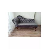Aldagelsin Dekoratif Bihter Koltuk Josefin Puf 120 Cm Ceviz Ayak Antrasit 120 X 48