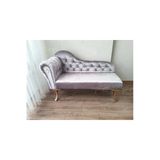 Aldagelsin Dekoratif Bihter Koltuk Josefin Puf 120 Cm Gold Ayak Gri 120 X 45