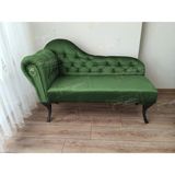 Aldagelsin Dekoratif Bihter Koltuk Josefin Puf 120 Cm Siyah Ayak - Yeşil
