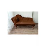 Aldagelsin Dekoratif Bihter Koltuk Josefin Puf 130 Cm Ceviz Ayak Kahve 50 X 130