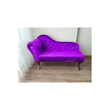 Aldagelsin Dekoratif Bihter Koltuk Josefin Puf 130 Cm Ceviz Ayak Lila 50 X 130